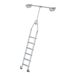 MUNK Aluminium-Regalleiter für Doppelregal drehbar