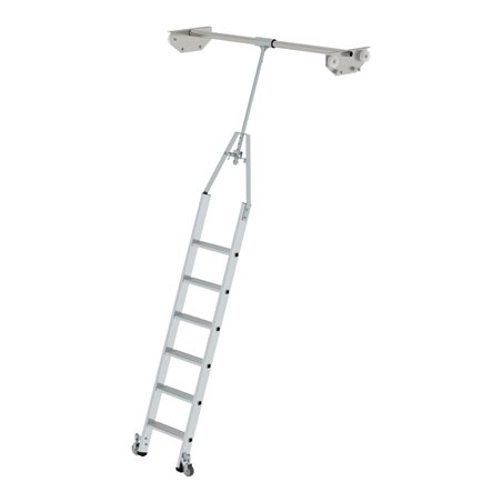 MUNK Aluminium-Regalleiter für Doppelregal drehbar