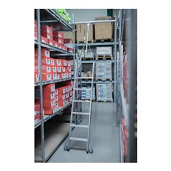 MUNK Aluminium-Regalleiter für Doppelregal drehbar