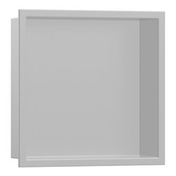 hansgrohe Wandnische XtraStoris Original 300x300x70mm, betongrau, mit Rahmen