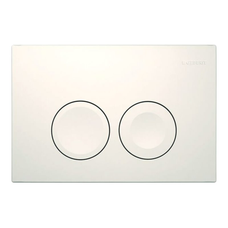 Geberit Betätigungsplatte Delta 25 weiß-alpin, für 2-Mengen-Spülung