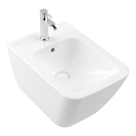 V&B Wandbidet FINION 37,5x56cm, m HL u ÜL, stone white C+