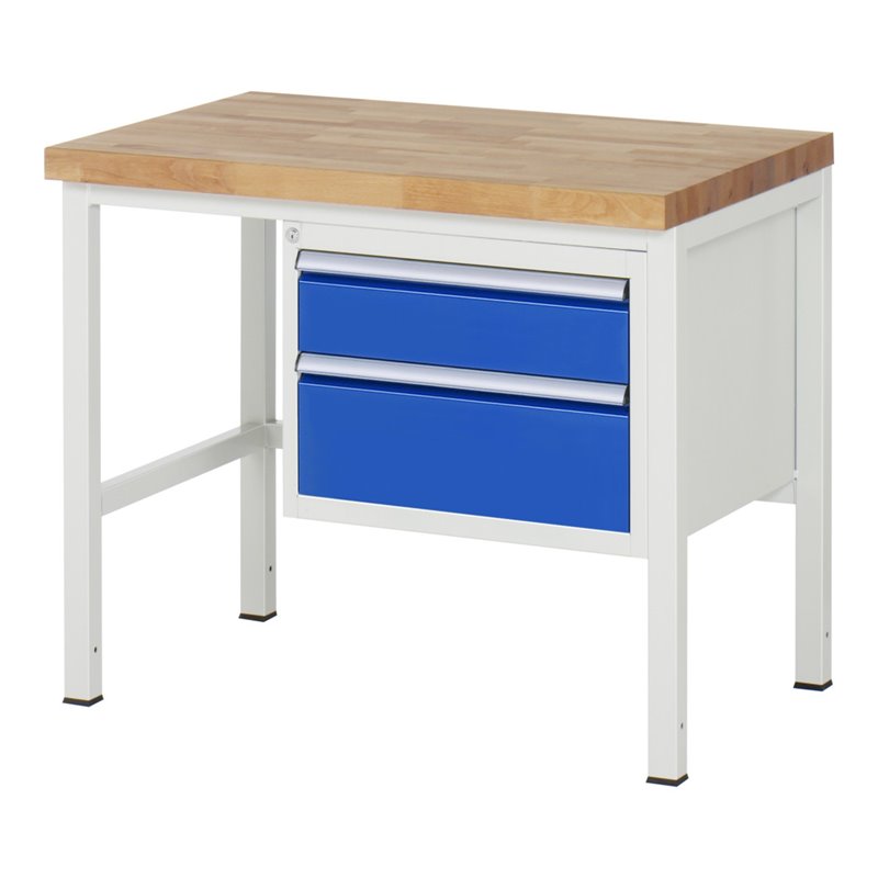 Rau Werkbank 8123A1, H840-1040mm, höhenverstellbar, 2x Schublade-TA