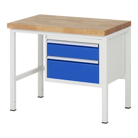 Rau Werkbank 8123A1, H840-1040mm, höhenverstellbar, 2x Schublade-TA