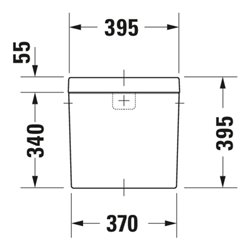 Duravit Spülkasten Happy D.2 39,5x16cm, 6/3 l, Anschl re o. li, weiß