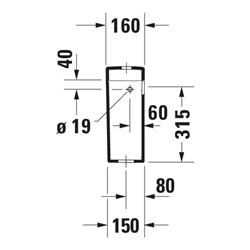 Duravit Spülkasten Happy D.2 39,5x16cm, 6/3 l, Anschl re o. li, weiß