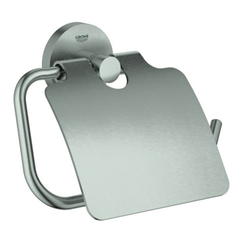 Grohe WC-Papierhalter Essentials m D., verdeckte Befestigung, supersteel