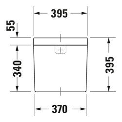 Duravit Spülkasten Happy D.2 39,5x16cm, 6/3 l, Anschl unt links, weiß