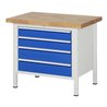 Rau Werkbank 8262A2, B1000xH840-1040mm, höhenverstellbar, 4x Schublade-TA