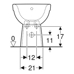 Geberit Stand-Bidet Renova mit Überlauf, teilgeschlossen, weiß