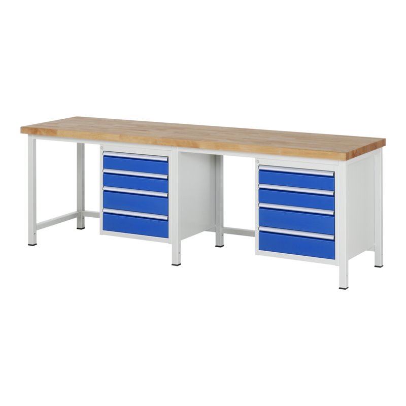 Rau Werkbank 8162A1, H840-1040mm, höhenverstellbar, 8x Schublade-TA