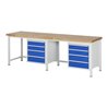 Rau Werkbank 8162A1, H840-1040mm, höhenverstellbar, 8x Schublade-TA