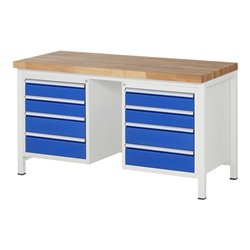 Rau Werkbank 8181A1, H840-1040mm, höhenverstellbar, 8x Schublade-TA