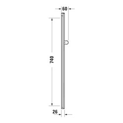 Duravit Brausestange 810mm, a Aluminium/Kunststoff/Glas, w g