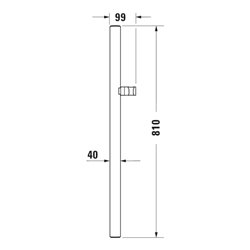 Duravit Brausestange 810mm, a Aluminium/Kunststoff/Glas, w g