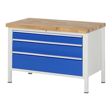 Rau Werkbank 8359A2, H840-1040mm, höhenverstellbar, 2x Schublade-TA