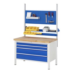 Rau Werkbank 8359A2, H840-1040mm, höhenverstellbar, 2x Schublade-TA