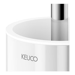 Keuco WC-Bürstengarnitur REVA 12864 Wd.Mod., m Echtkr.-Glas matt., verchromt
