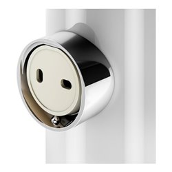 Keuco WC-Bürstengarnitur REVA 12864 Wd.Mod., m Echtkr.-Glas matt., verchromt