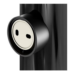 Keuco WC-Bürstengarnitur REVA 12864 Wd.Mod., m Echtkr.-Glas matt., sw matt