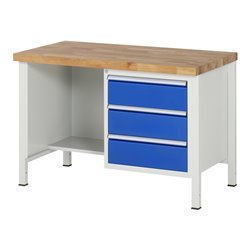 Rau Werkbank 8452A2, H840-1040mm, höhenverstellbar, 3x Schublade-TA