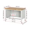 Rau Werkbank 8362A2, H840-1040mm, höhenverstellbar, 4x Schublade-TA