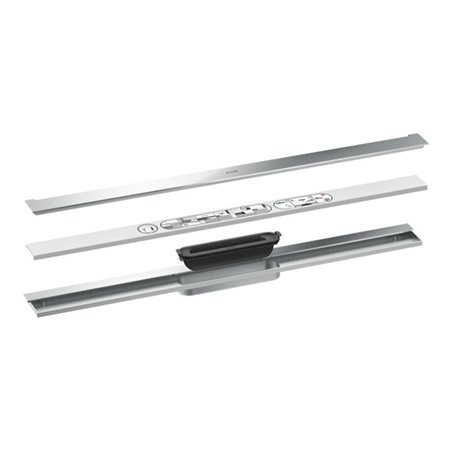 hansgrohe Duschrinne Drain 800mm, Fertigset, zur Wandmontage, chrom