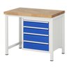 Rau Werkbank 8162A1, H840-1040mm, höhenverstellbar, 4x Schublade-TA