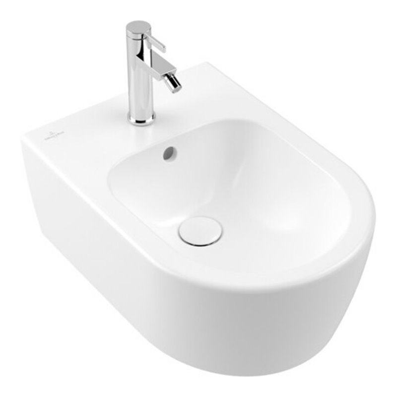V&B Wand-Bidet AVENTO 37x53cm, 1 HL, m ÜL, stone white C-plus