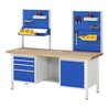 Rau Werkbank 8551A2, B2000xH840-1040mm, höhenverstellbar, 2x Schublade-TA, 2x Tür