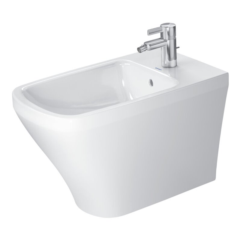 Duravit Stand-Bidet DuraStyle 37x63cm, m HL, ÜL, Hahnlochbank, weiß
