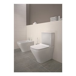 Duravit Stand-Bidet DuraStyle 37x63cm, m HL, ÜL, Hahnlochbank, weiß