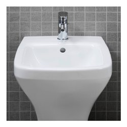 Duravit Stand-Bidet DuraStyle 37x63cm, m HL, ÜL, Hahnlochbank, weiß