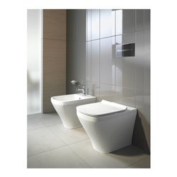 Duravit Stand-Bidet DuraStyle 37x57,5cm, m HL, ÜL, Hahnlochbank, weiß