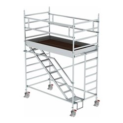 MUNK Aluminium-Rollgerüst mit Schrägaufstiegen