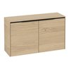 V&B Sideboard Subway 3.0 72,8x42,3x25,6cm, Gr. volc bla, Nord oak