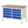 Rau Werkbank 8477A2, H840-1040mm, höhenverstellbar, 8x Schublade-TA