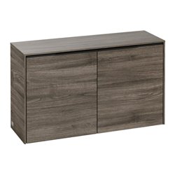 V&B Sideboard Subway 3.0 72,8x42,3x25,6cm, Gr. volc bla, st. oak