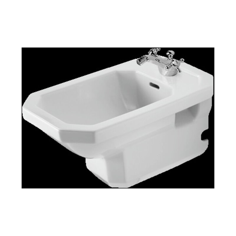 Duravit Wand-Bidet 1930 36x58,5cm, m HL, ÜL, Hahnlochbank, weiß