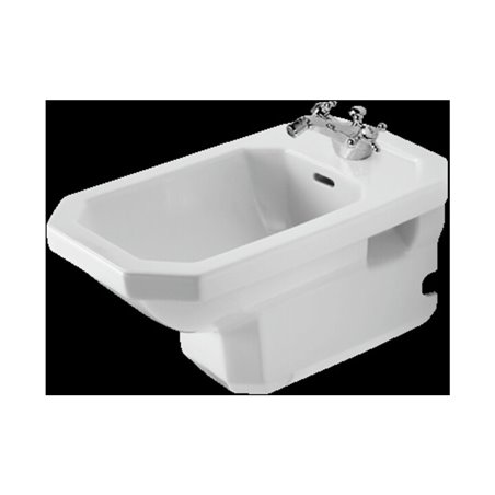 Duravit Wand-Bidet 1930 36x58,5cm, m HL, ÜL, Hahnlochbank, weiß