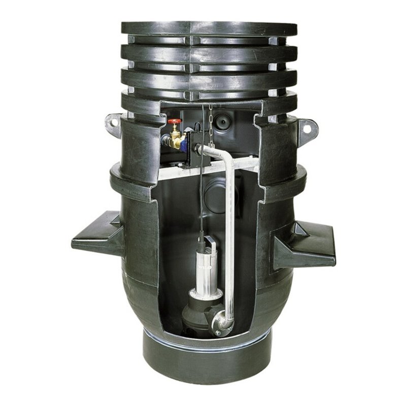 Wilo Schachtpumpstation DrainLift WS 1100 E/TP 80, PRO V06, mit Behälter