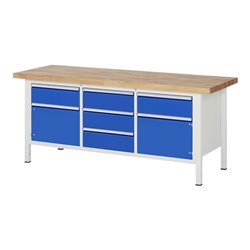 Rau Werkbank 8568A2, B2000xH840mm, 5x Schublade-TA, 2x Tür