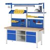 Rau Werkbank 8575A2, B2000xH840-1040mm, höhenverstellbar, 10x Schublade-TA