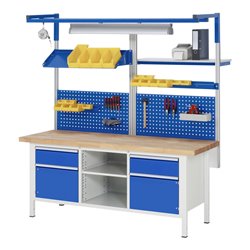 Rau Werkbank 8569A2, B2000xH840-1040mm, höhenverstellbar, 3x Schublade-TA, 2x Tür