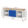 Rau Werkbank 8909A2, B2000xH840-1040mm, höhenverstellbar, 8x Schublade-TA, 1x Tür