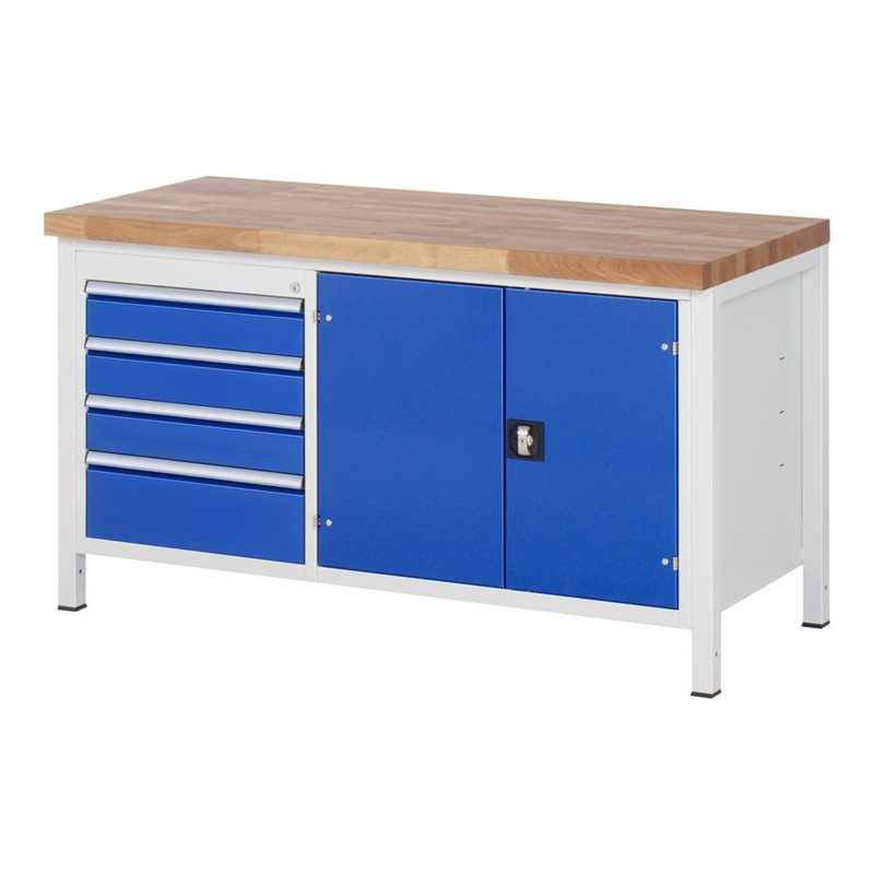 Rau Werkbank 8905A2, B1500xH840mm, 4x Schublade-TA, 1x Tür