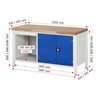 Rau Werkbank 8905A2, B1500xH840-1040mm, höhenverstellbar, 4x Schublade-TA, 1x Tür