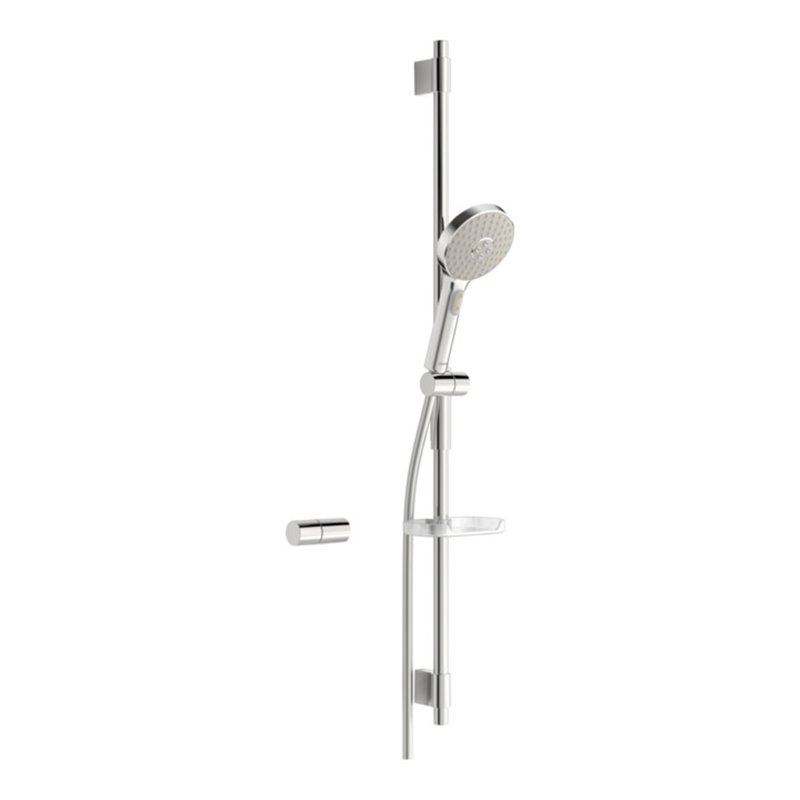 Hansa Brausestangen-Set HANSAACTIVEJET 1014mm, m HB d 120mm, 3-strg., hellg/chr