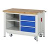 Rau Werkbank mit Fahrgestell 8462, T700xH880mm, 3x Schublade-TA