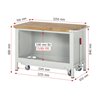 Rau Werkbank mit Fahrgestell 8357, T700xH880mm, 3x Schublade-TA